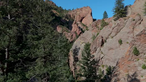 Winding Road through Cheyenne Mountains 1 Stock Footage 315527349