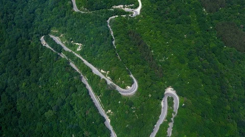 Winding road through forest Video stock 123222470