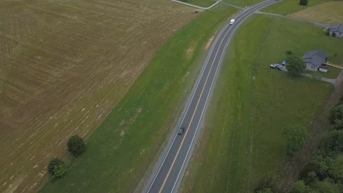 Winding Road Through Mountain Country Stock Footage