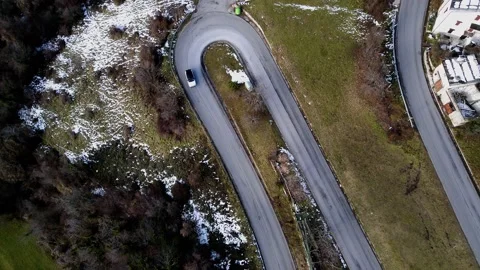 Winding road through the mountains. Stock Footage 168501303