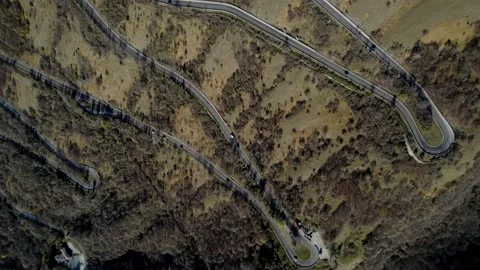 Winding road through the mountains. Stock Footage 168501482