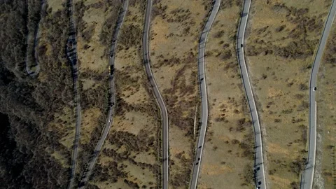 Winding road through the mountains. Stock Footage 168501494