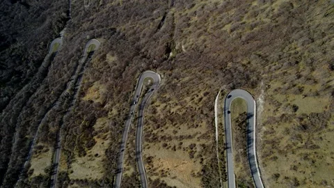 Winding road through the mountains. Stock Footage 168501529