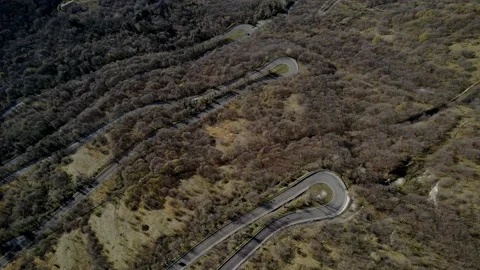 Winding road through the mountains. Stock Footage 168501540