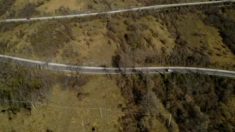 Winding road through the mountains. Stock Footage 168501543