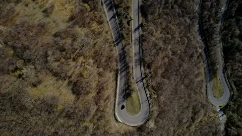 Winding road through the mountains. Stock Footage 168501551