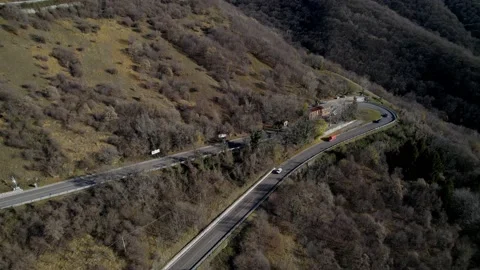 Winding road through the mountains. Stock Footage 168501558