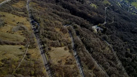 Winding road through the mountains. Stock Footage 168501583