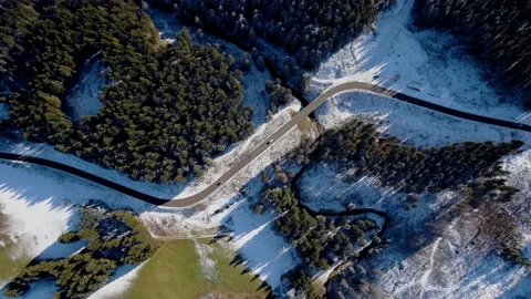 Winding road through the mountains. Stock Footage 168501642