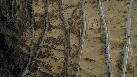 Winding road through the mountains. Stock Footage 168512785