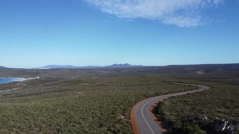 Winding Road Through Outback Hills in Western Australia, Aerial Drone View Vídeos de archivo 336384852