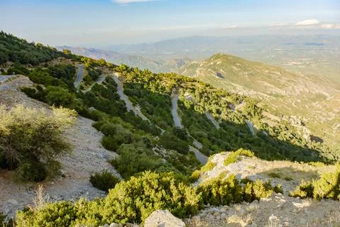 Winding roads to access the top of the mountain. Photos
