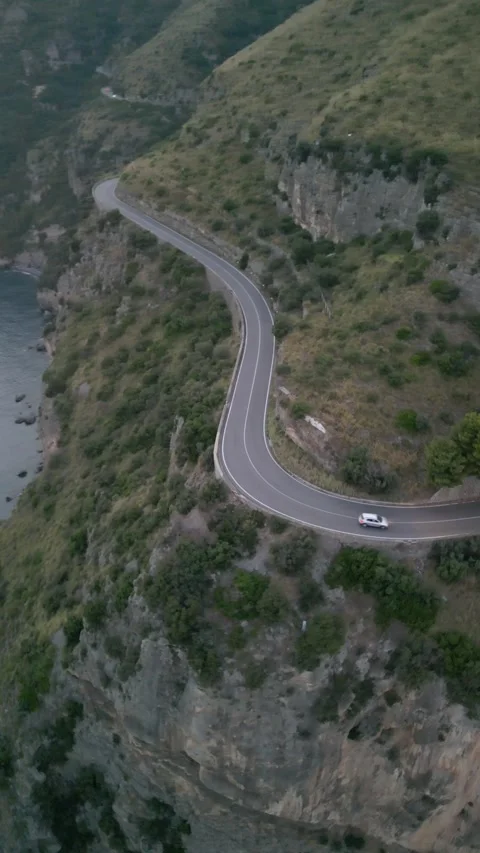 Winding roads on the Amalfi Coast Stock Footage 254043953