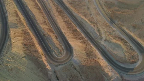 Winding rooad in the desert June 2021 Stock Footage 164232928