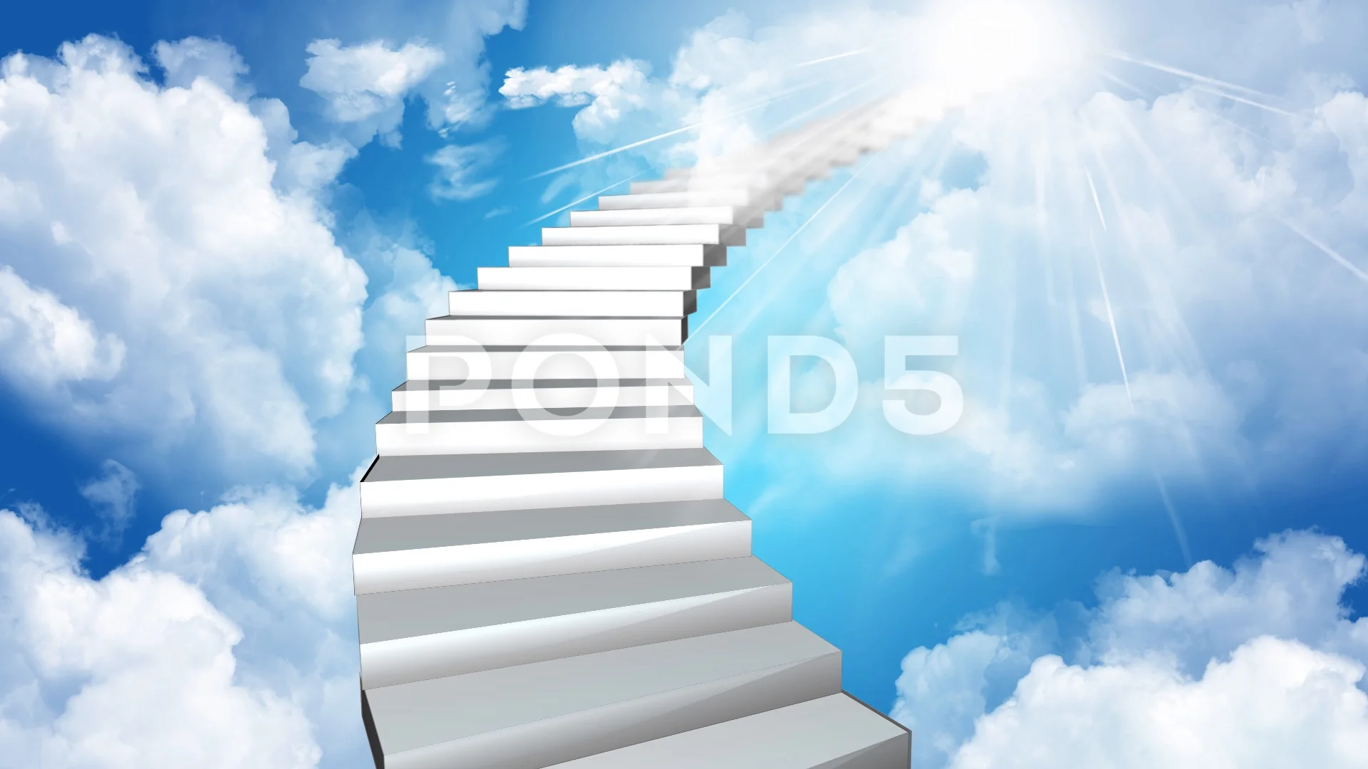 Stairs In Sky Stock Photo - Download Image Now - Heaven, Sky