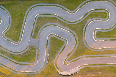 Winding track for auto racing Stock Photos
