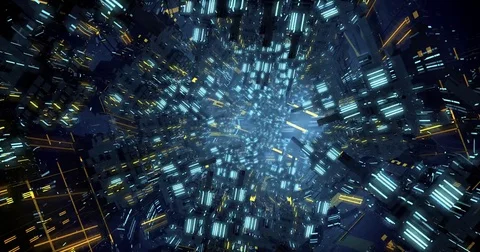 Winding tunnel VJ loop Stock Footage 79022060