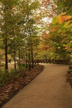 Winding walking path Stock Photos