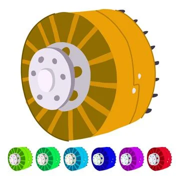 Windings electric motor vector cartoon graphic Stock Illustration