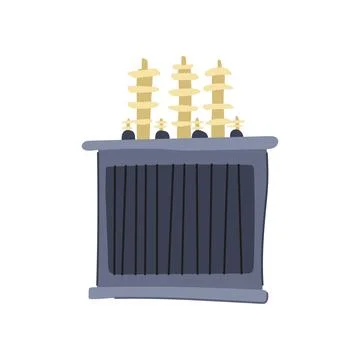 Windings electrical transformer cartoon vector illustration イラスト素材