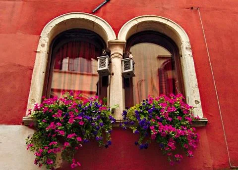 Windiws of Venice Stock Photos