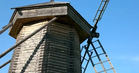 The windmill of the 18th century in Suzdal Stock Footage 64877148