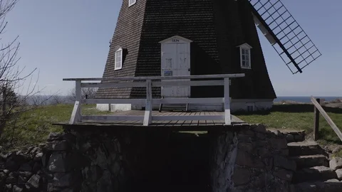 Windmill Aerial 4k Stock Footage 128418073