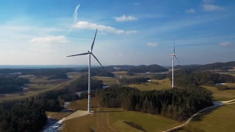 Windmill aerial 库存影片 86595822