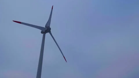 Windmill against the black sky Stock Footage 168926934