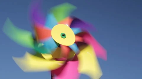 Windmill against blue sky Stock Footage 1012974