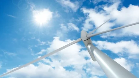 Windmill against time lapse clouds Stock Footage 6001733