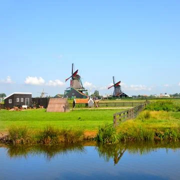 Windmill amsterdam Stock-Fotos