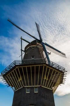 Windmill in Amsterdam Stock Photos
