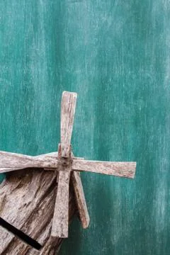 Windmill and chalkboard background space for text or some idea Stock Photos
