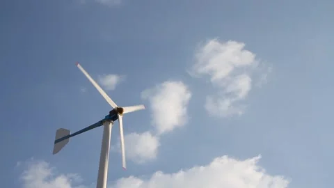 A windmill and clear sky Stock Footage 288494278