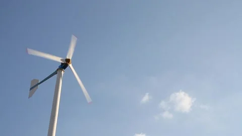 Windmill and clear sky Stock Footage 294765718