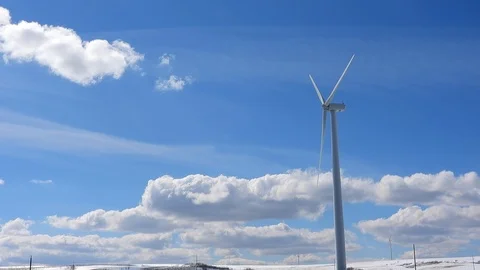 Windmill and clouds 228 Stock Footage 106153206