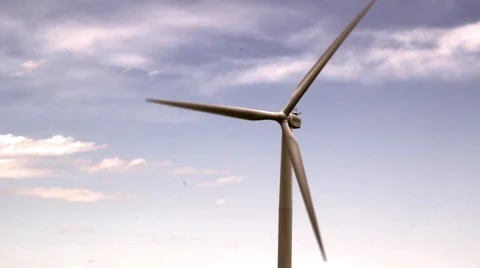 Windmill and clouds Stock Footage 7729351