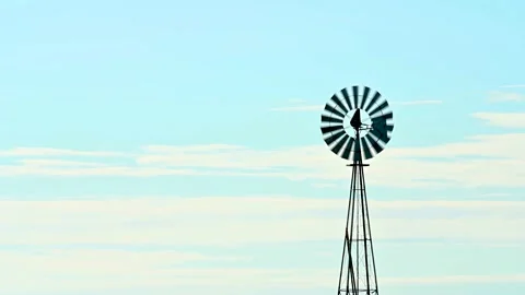 Windmill and Open Skies Stock Footage 156555687