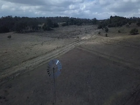 Windmill and Paddock close forward flight Stock Footage 78502051