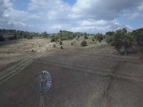 Windmill and Paddock close forward flight Stock Footage 78502064