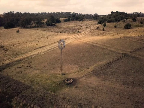 Windmill and Paddock forward flight GRADED Stock Footage 78502050