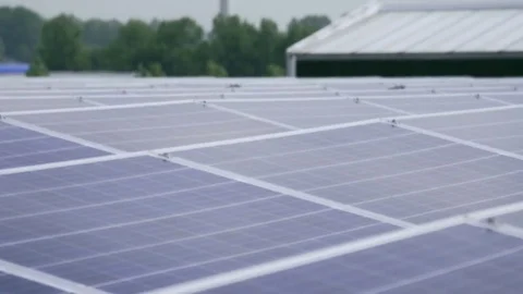 Windmill and solar panels Stock Footage 78030417