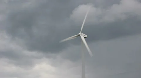 Windmill and Storm Stock-Footage 7706566