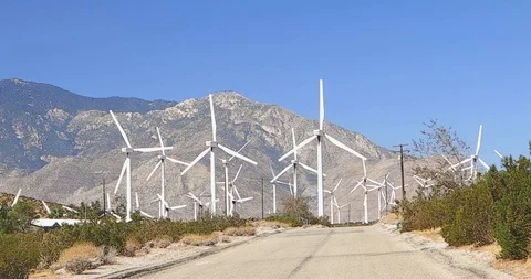 Windmill and the Street Stock Footage 121301129