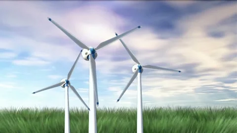 windmill background and 2d animation, re... | Stock Video | Pond5
