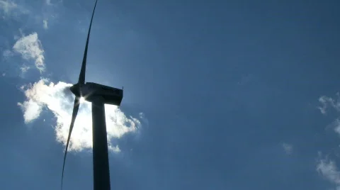 Windmill backlight close Stock Footage 115786