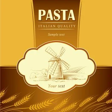 Windmill . Bakery. labels, pack for bread, bakery Stock Illustration