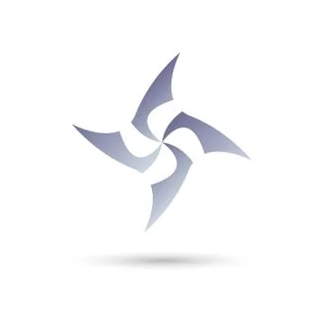Windmill blade abstract logo design template Stock Illustration
