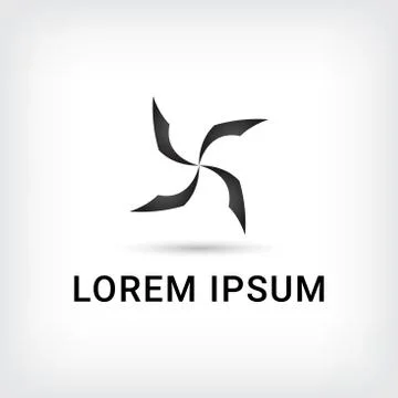 Windmill blade abstract logo design template Stock Illustration